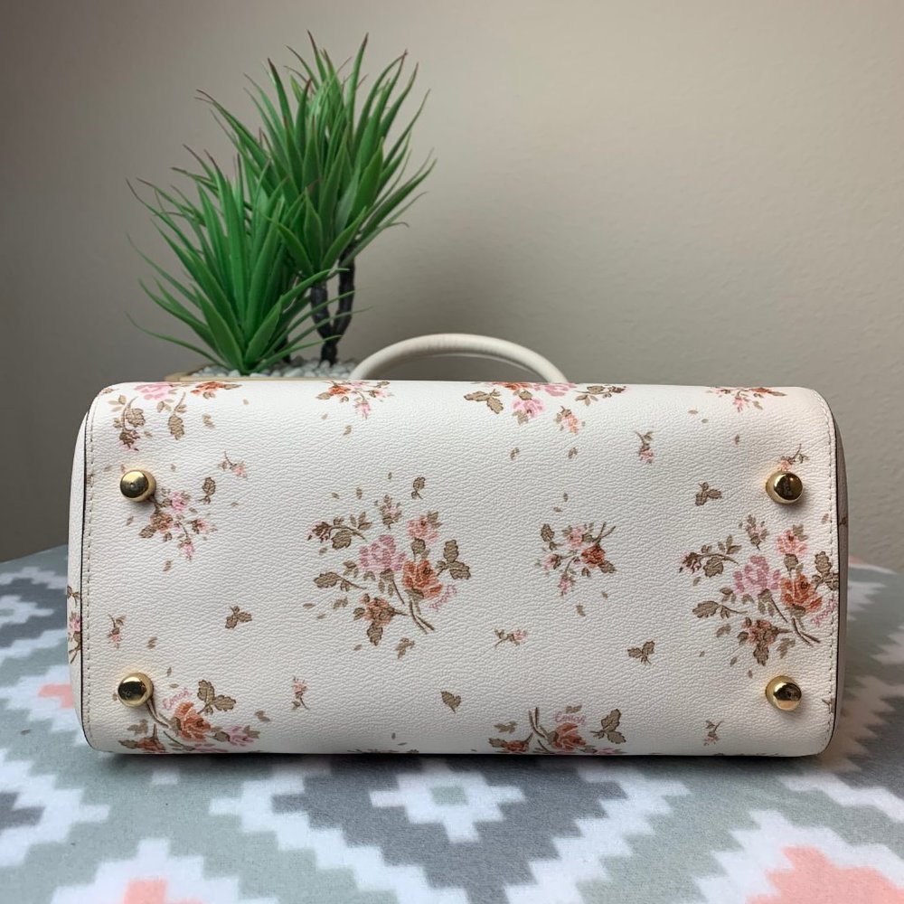 Coach Rose Bouquet Rowan Satchel - Picture 3 of 7